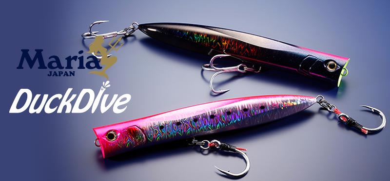 Long Popper Lure for Kingfish from Maria – Duck Dive F 230 - Japan